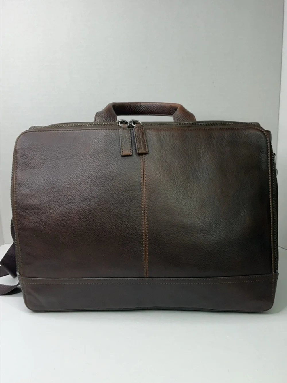 Banana Republic brown leather messenger bag.